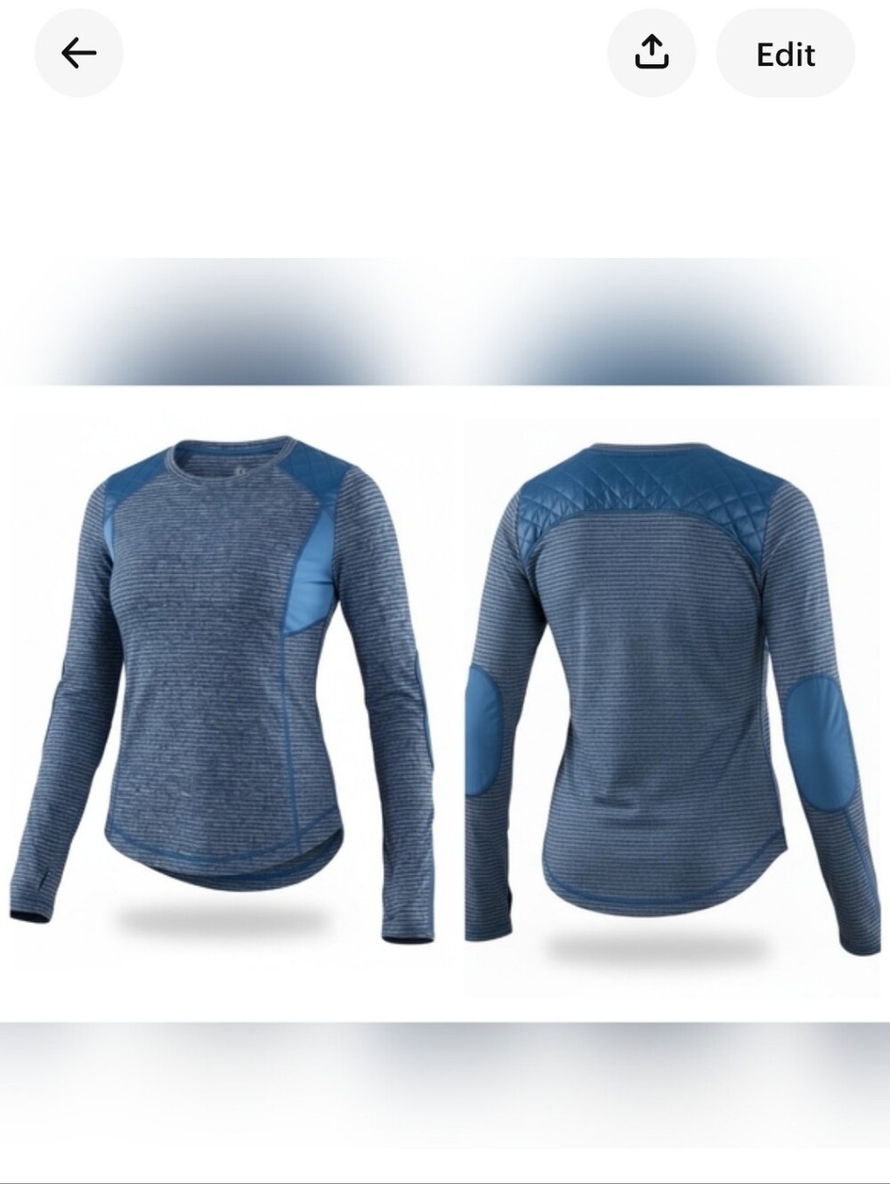 Lululemon Run: Ice Queen Long Sleeve Slope Stripe Limitless Blue 8 - Picture 2 of 9